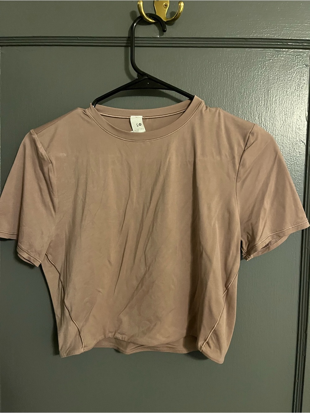 lululemon athletica Mauve Crewneck Cropped Tee